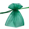 Zakken fles groen 7.5x10cm p/5st organza