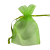 Zakken neon groen 7.5x10cm p/5st organza