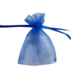 Zakken kobalt blauw 7.5x10cm p/5st organza