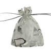 Zakken wit 7.5x10cm p/5st organza hartjes