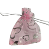 Zakken lichtroze 7.5x10cm p/5st organza hartjes