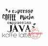 Stamp Coffee TEXT 62x52mm p/st