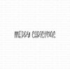 Stamp Merry Christmas hartjes letters 33x5mm p/st