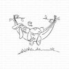 Stamp Lazy weekend 91x71mm p/st