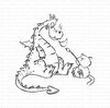 Stamp Tofu and Flame draak 78x80mm p/st