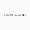 Stamp Thanks a latte 29 x 2.5mm p/st