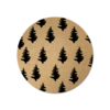 Sticker kraft kerstbomen 45mm p/20st zwart