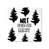 Sticker wit niet openen voor kerst kerstboom 45x45mm p/20st zwart