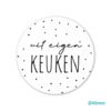 Sticker wit uit eigen keuken 45mm p/20st zwart