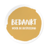 Sticker wit bedankt voor de bestelling 45mm p/20st goud