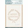 Stencil Merry Christmas krans 14.8x10.5cm p/st