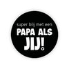 Sticker superblij met een papa als jij zwart 35mm p/20st