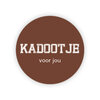 Sticker kadootje voor jou bruin 35mm p/20st