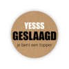 Sticker yesss geslaagd je bent een topper 35mm p/20st