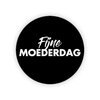 Sticker fijne moederdag zwart 35mm p/20st
