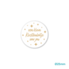 Sticker een klein kerstkadootje voor jou wit 25mm p/20st