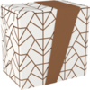 Inpakpapier Diamant wit/goud 30cm p/5mtr