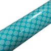 Inpakpapier Cirkels azuur blauw 50cm p/5mtr 