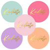 Sticker Kadootje Pastel assorti 40mm p/20st
