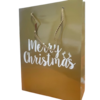 Draagtas Merry Christmas Goud 26x10x35cm p/st