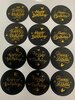 Stickervel Happy Birthday zwart/goud A5 p/12st