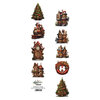 Papierstrook kerstboom en kersthuizen 30x5cm 