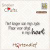 Clear stamp hartendief Niet langer aan mijn zijde p/st