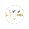 Sticker ik ben een grote broer wit 40mm p/20st