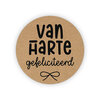 Sticker van harte strik 40mm p/20st kraft