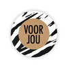 Sticker voor jou 35mm p/20st kraft/zwart/wit