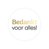 Sticker bedankt voor alles goud/zwart 40mm p/20st wit