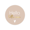 Sticker hello little one 40mm p/20st oudroze