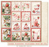 Scrappapier Strawberry - To cut out plaatjes 30.5x30.5cm p/vel 