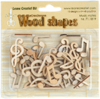 Houten muzieknoten p/set figuur Wood Shapes