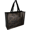 Tas shopper zwart met gouden strikken 45x15x36cm p/st