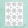 Stencil grote snowflake met sterren 15x15cm p/st