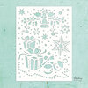 Stencil kerst cadeautjes 15x15cm p/st
