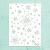 Stencil kerst sneeuw sterren 15x15cm p/st