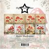 Paper pad 15x15cm Rustic Mushrooms paddestoelen p/24vel