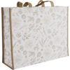 Draagtas shopper witmet gouden botanical 45x15x36cm p/st