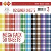 Paper pad Tartan Bright Colours 15.2x15.2cm p/50vel