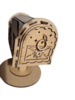 Houten mailbox op poot 25cm p/st