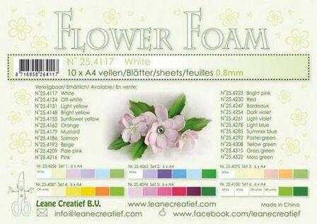 Foam sheets Flower 0.8mm A4 p/10st