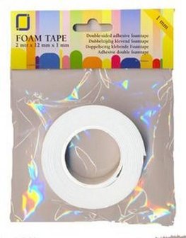 Foam tape dubbelzijdig 0.5mm p/2mtr wit