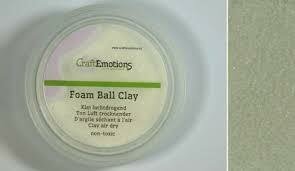 Foamball clay luchtdrogende klei p/30gr wit