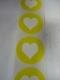 Sticker geel hart p/100st