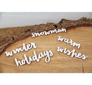 Chipboard Just holiday tekst p/st