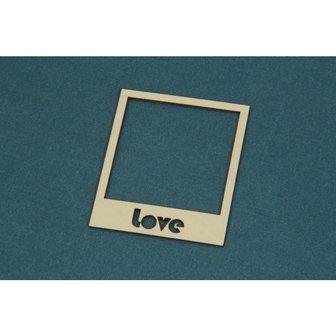 Chipboard raam love uitgestanst 5.5x6.5cm p/st