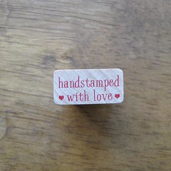 Stempel Handstamped with love p/st hout