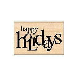 Stempel Happy holidays p/st hout